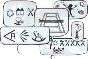 Tennisplatzis' Hieroglyphen